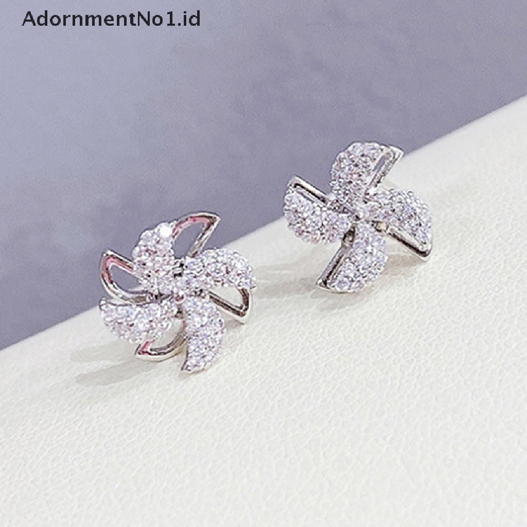 [AdornmentNo1] Rotag Windmill Ear Studs Anting Lapis Perak925 Sterling Perhiasan Wanita [ID]