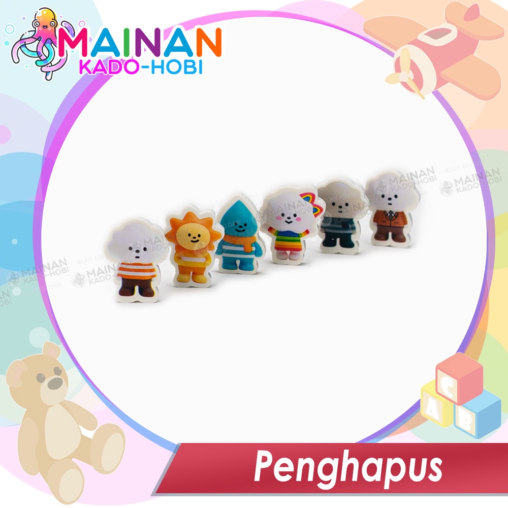 STATIONERY ALAT TULIS MINI PENGHAPUS PENSIL KARAKTER ANAK LUCU