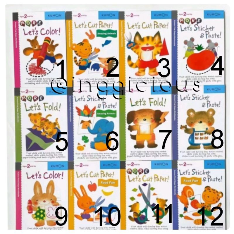 Buku Kumon Set Kumon First Steps Workbook Age 2 and Up Individual Buku Kumon Set Buku worksheet Kumo