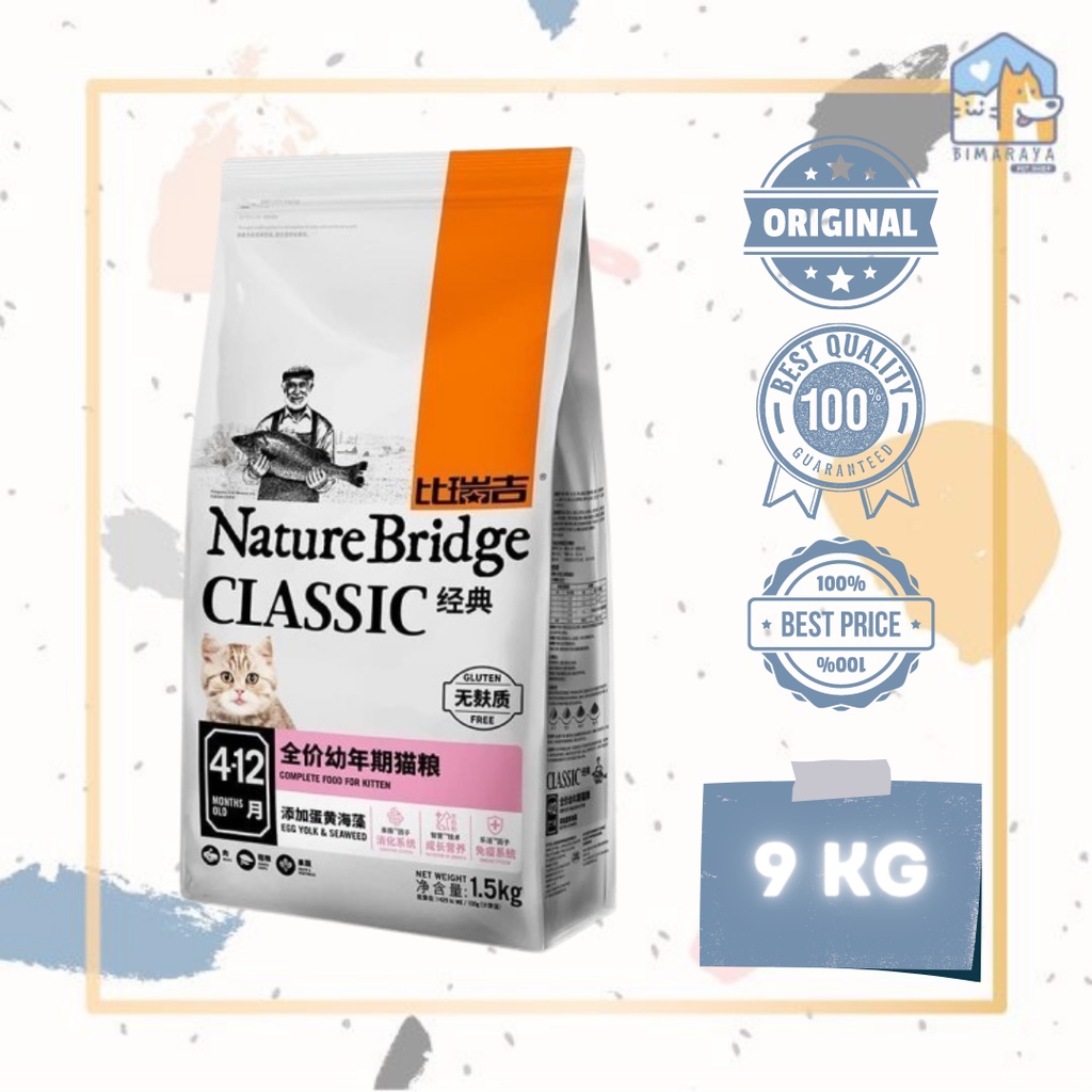 NATURE BRIDGE CLASSIC KITTEN CAT FOOD 9 KG FRESHPACK (KHUSUS EKSPEDISI)