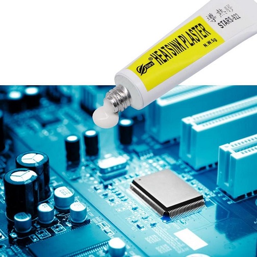Thermal Glue / Heat Sink Plaster / Thermal Adhesive Conductive Lem Heatsink Peltier Led CPU Silicon Grease Pasta Paste STARS-922 ST922 isi 5 Gram
