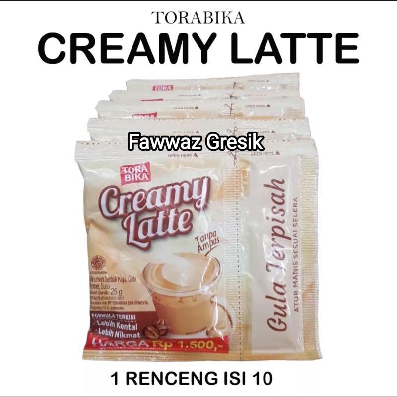 Kopi TORABIKA CREAMY LATTE 25gr Renceng Renteng 10 Sachet