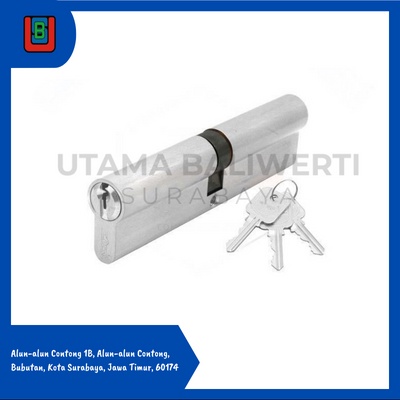 Cylinder Dekson CYL DC DL 100 mm SN/Satin Nikel/Silinder Kunci 100 mm