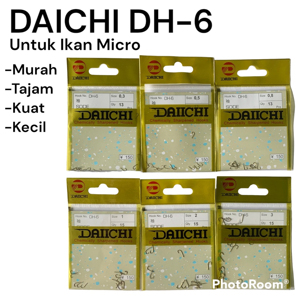 Mata kail Daichi / pancing Daiichi tipe DH91 DH92 dan DH 6