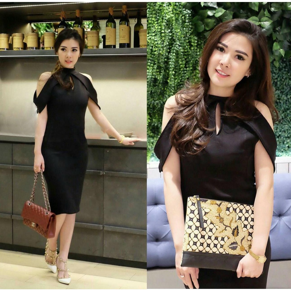 ZRS Dress Babol UK Fit L To XL LD 100 CM PJ 100 CM Mosscrepe PREMIUM