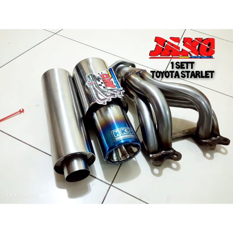 header knalpot Starlet kapsul kotak 1set / manifold manipol exhaust part racing mobil
