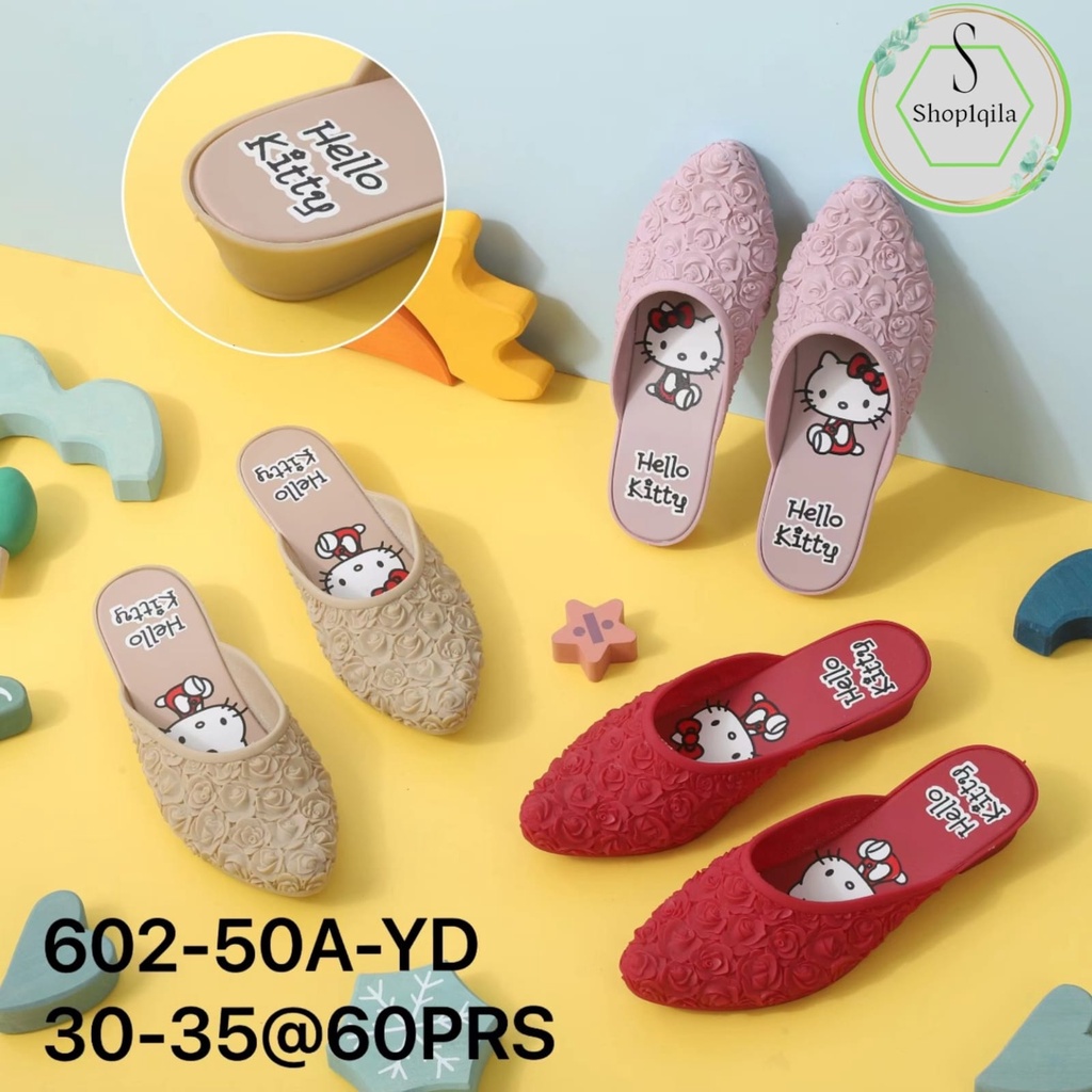 SANDAL JELLY ANAK CEWEK MOTIF BUNGA ROSE  BALANCE 602-50 30/35/sandal slop anak/sandal bustong anak