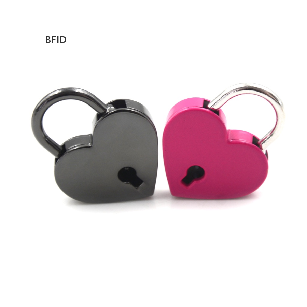 [BFID] Gembok Mini Love Bentuk Hati Padlock Tiny Luggage Bag Case Lock Dengan Kunci [ID]