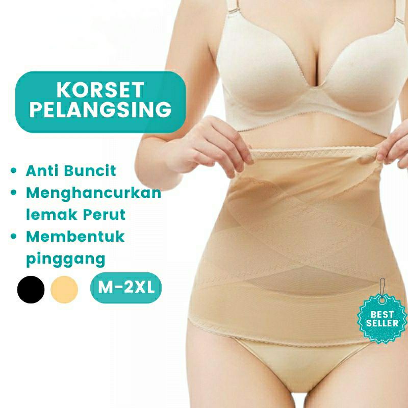 Korset Pelangsing Pengecil Perut Buncit Waist Trainer Slimming Kurva