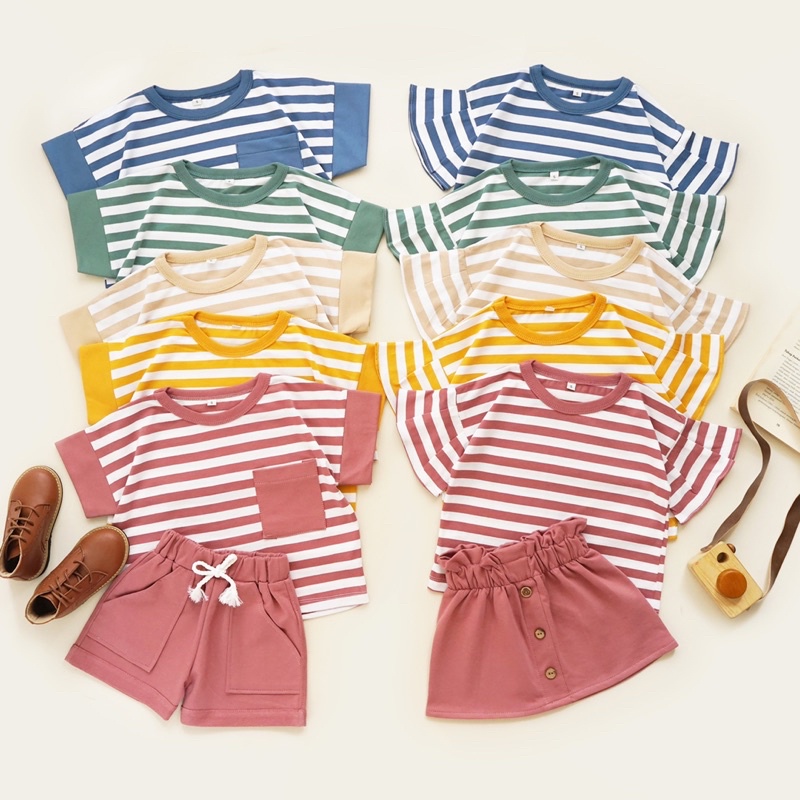 LITTLECAIM - FILLIO SET &amp; FIONA SET( baju anak couple )