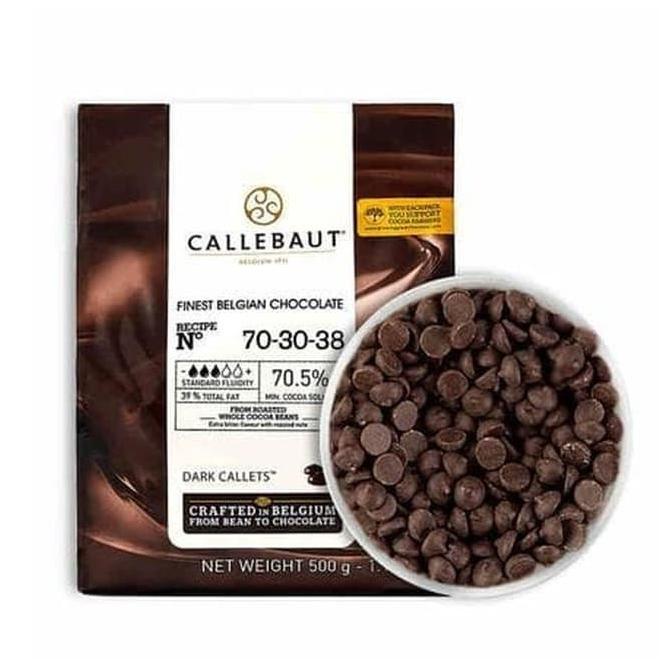 

CALLEBAUT coklat dark 100gr pahit belgia callet couverture 70,5% NOIR