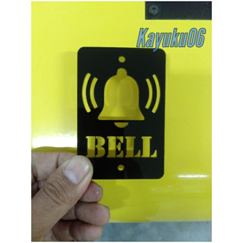 PAPAN ACRYLIC TULISAN BELL - PAPAN AKRILIK BELl - TANDA BELL RUMAH - PENANDA BELL