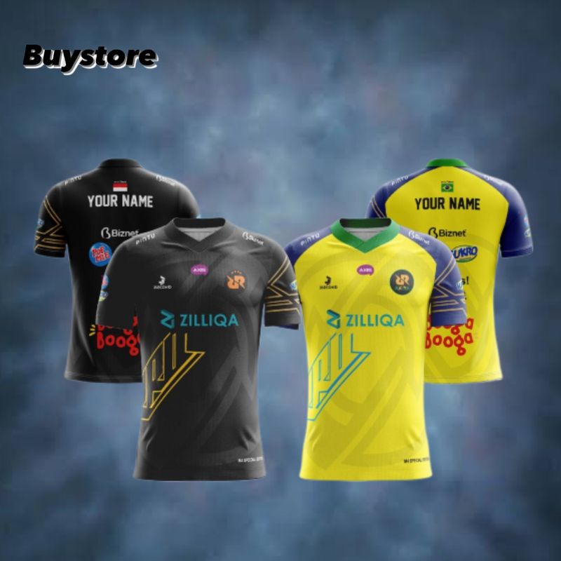 KAOS BAJU JERSEY GAMING RRQ M4 TERBARU 2022 2023 FREE COSTUM NAMA
