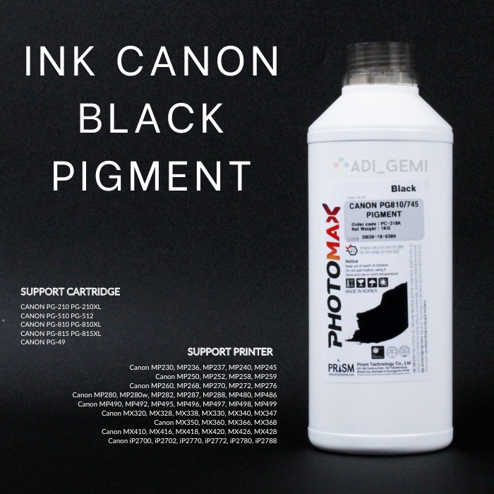 Tinta Refill Canon Black PIGMENT - 1L
