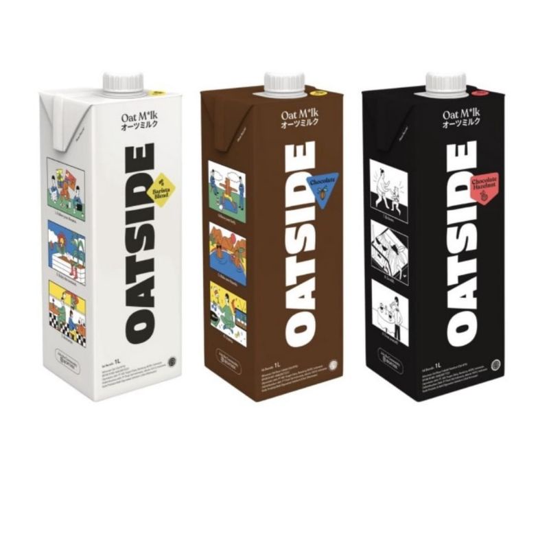 

Oatside Milk Coklat, Milk, Coklat Hazelnut 1 Ltr