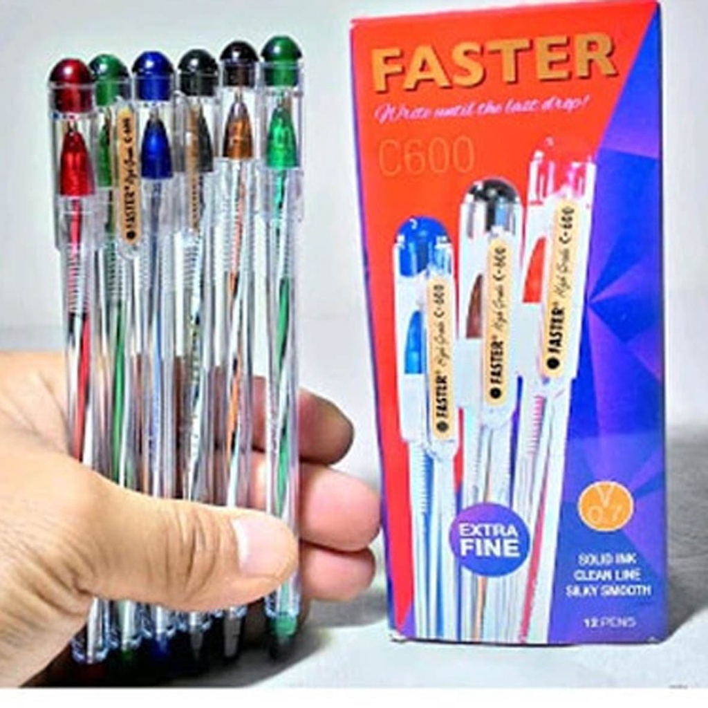 

Pulpen Faster C600 Hitam