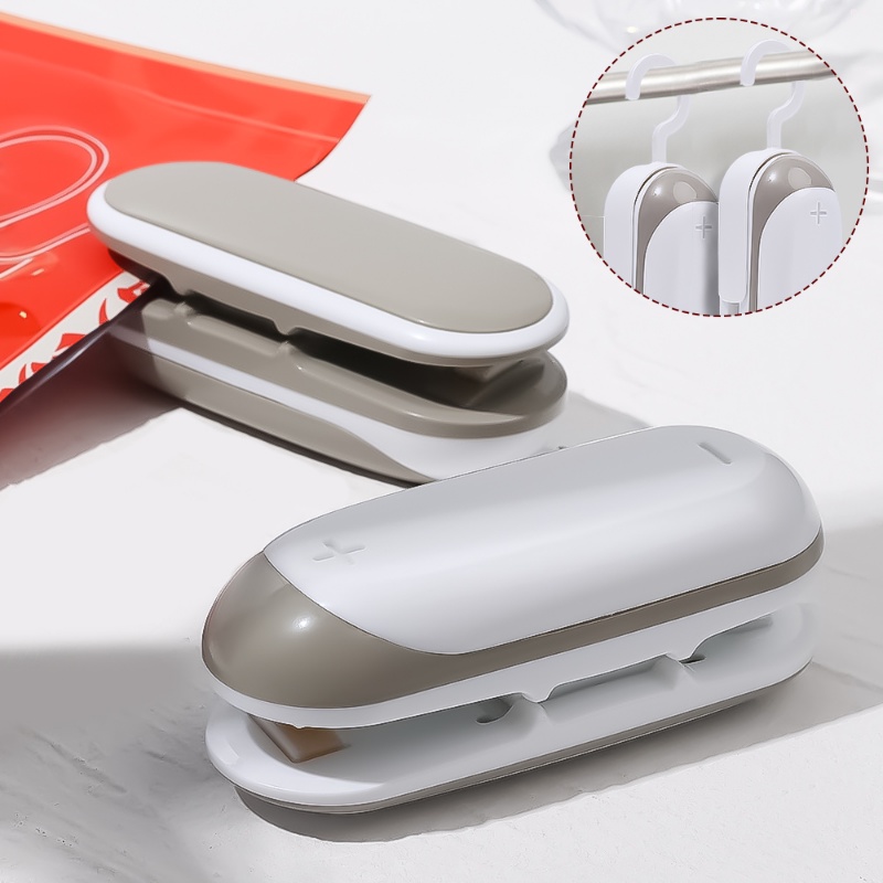 Portable Mini Alat Penyegel Tahan Lembab Aksesoris Dapur Hand Press Preservation Bags Sealing Clip Plastik Genggam Kantong Kemasan Makanan Sealer Pemanas Snack Sealing Machine