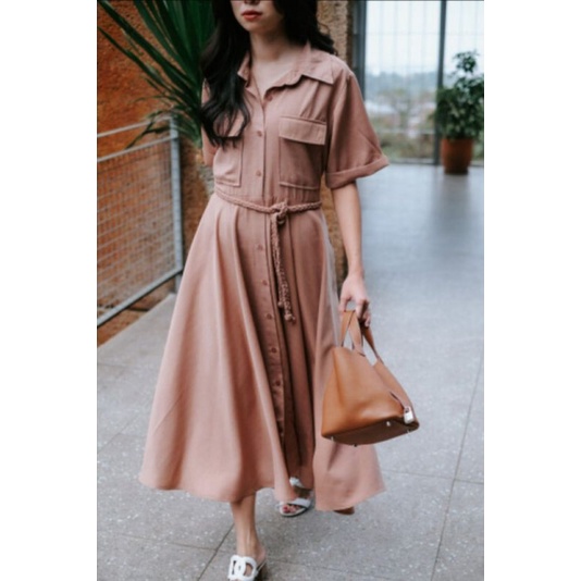 Noel Dress Maven in Caramel new Ready