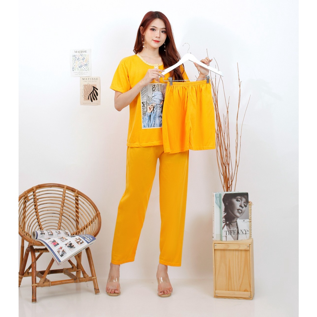 BAJU TIDUR DEWASA 3 IN 1/PAKAIAN TIDUR/SETELAN TIDUR MODEL TERBARU/BAJU BOBO