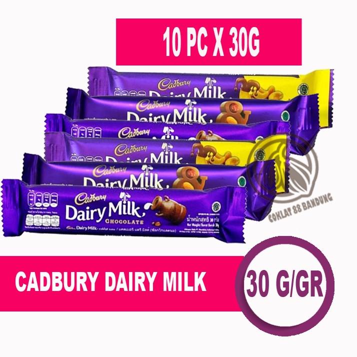 

✬ CADBURY DAIRY MILK 30GR ISI 10 PCS, COKELAT CADBURY 30 GRAM 30 gr ♫