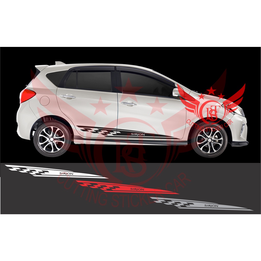 stiker sticker list mobil sirion cutting sticker untuk body samping mobil daihatsu sirion terbaru al