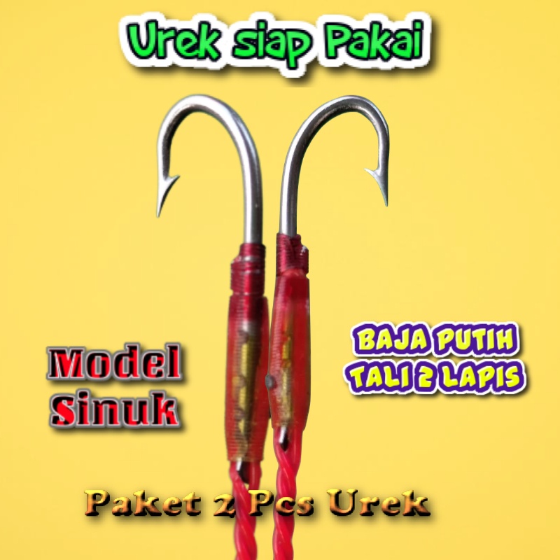 Pancing belut sawah Kail pancing model SINUK ukuran ( Xs, S, M, L, XL) Bahan Baja Putih Senar Pancin