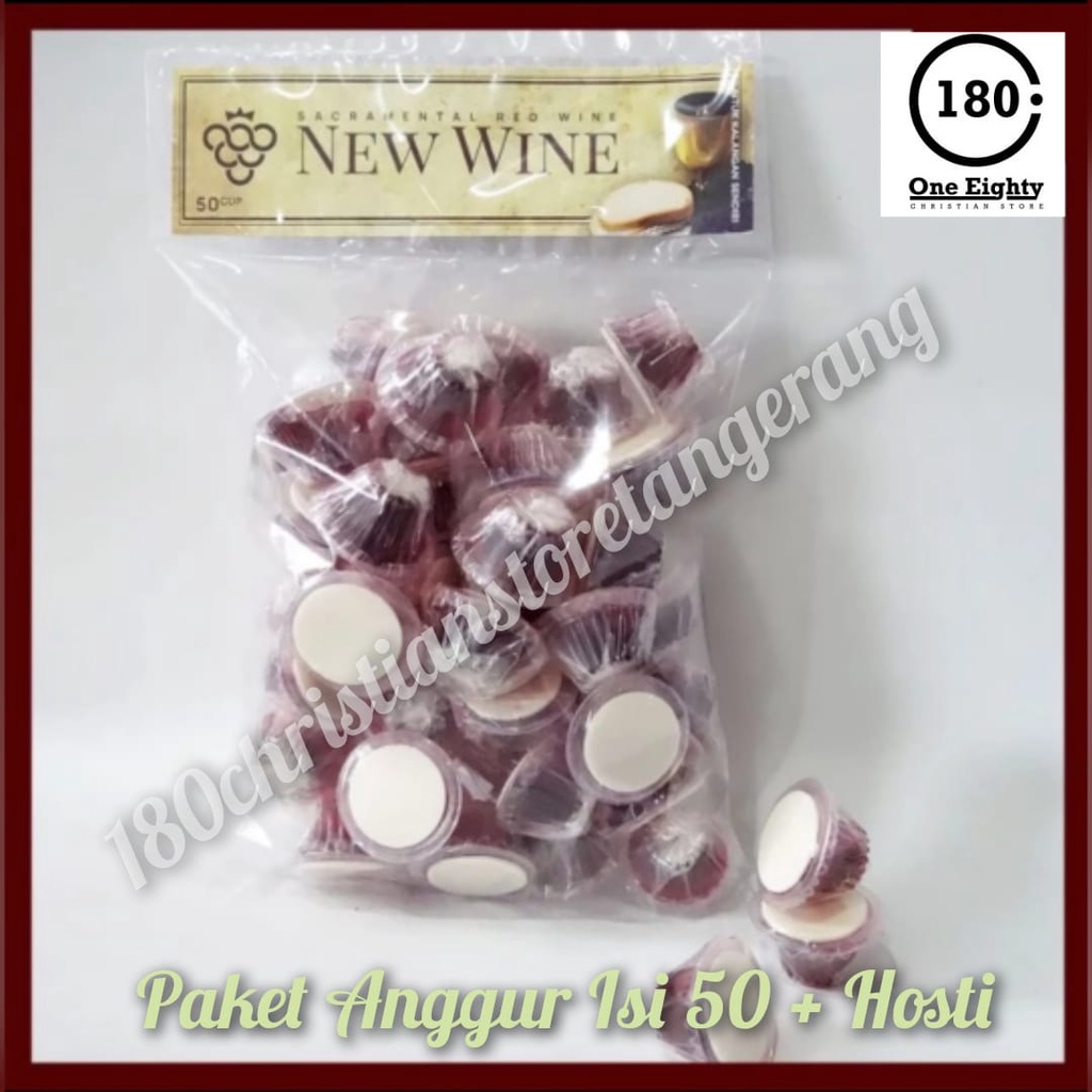 

Anggur Paket Perjamuan Kudus + Hosti Polos - isi 50