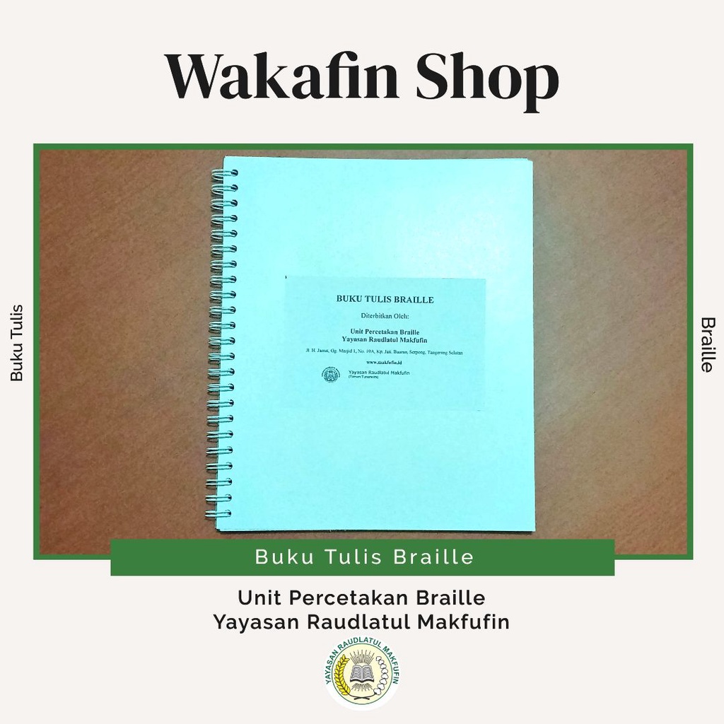 

DISKON!!! BUKU TULIS BRAILLE UNTUK TUNANETRA