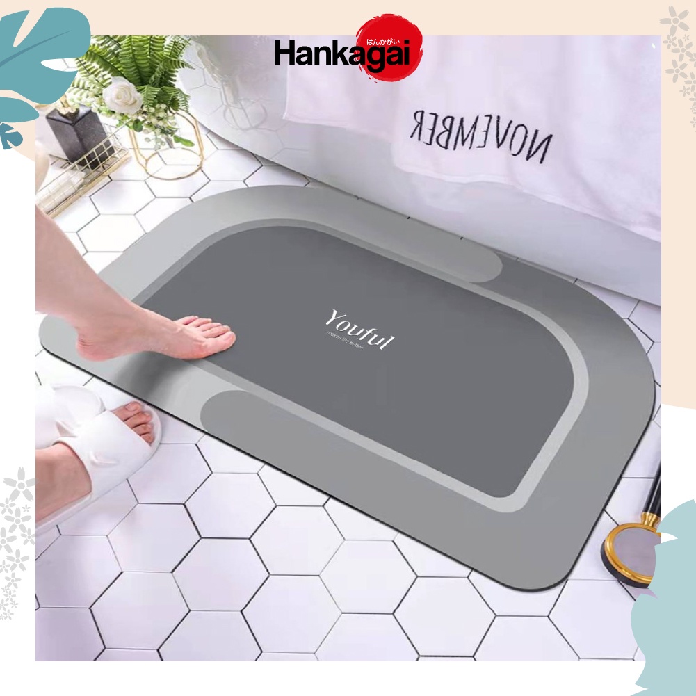 Keset Diatomite Keset Kaki Lantai Kamar Mandi Karakter Mat Kamar Mandi Soft Anti Slip Cepat Kering Bathroom Menyerap Air