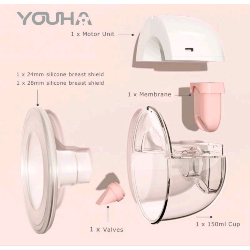 Youha Sparepart Pompa Asi Wireless Handsfree / Youha breast pump hands free Accesories / Valve Youha Gen 2 Diafragma Youha Aksesoris / Youha Gen 2