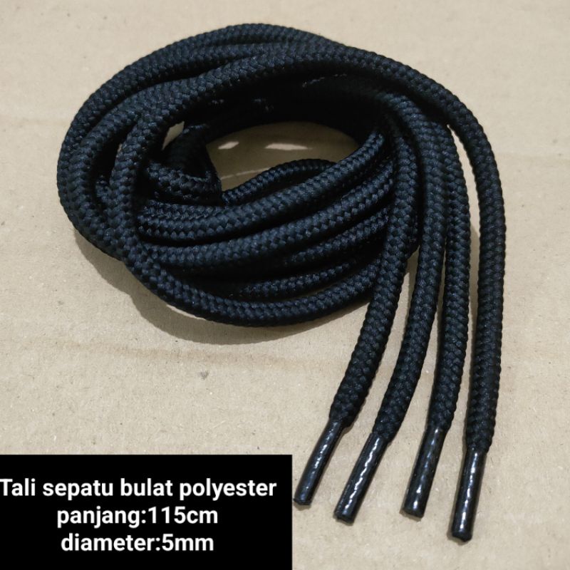 Tali sepatu bulat polyester.