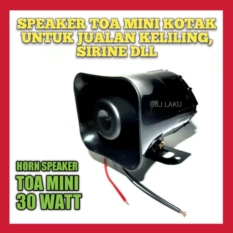 Speaker toa mini kotak untuk jualan keliling , tinggal sambung ke ampli atau modul sirine
