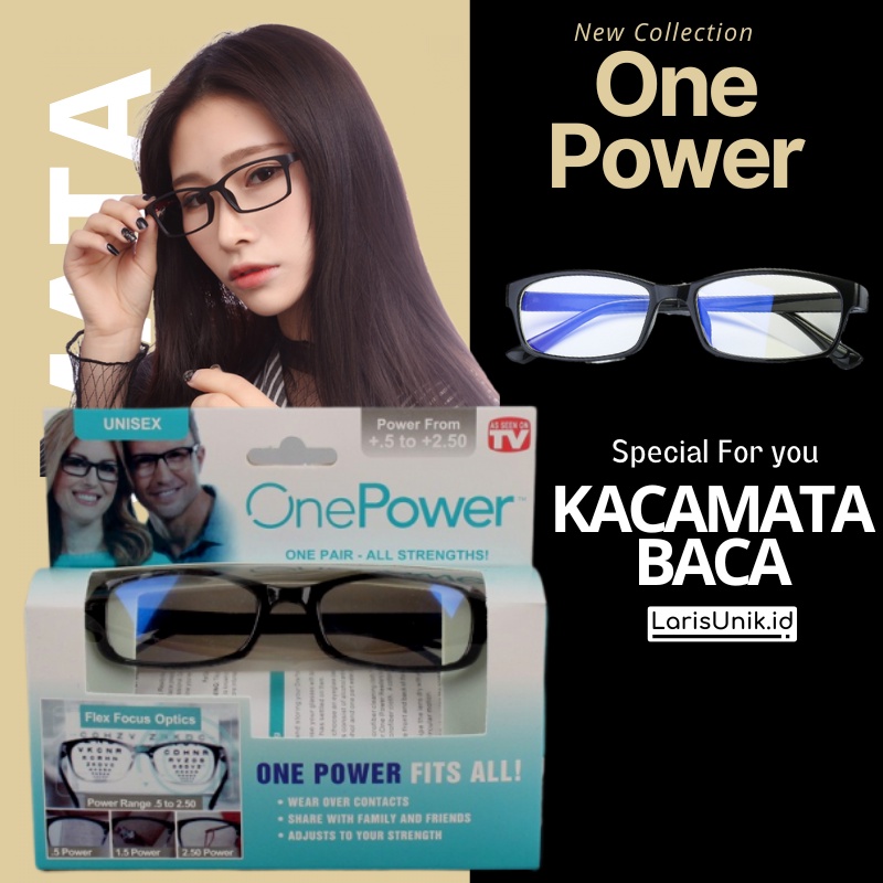 Kacamata Kesehatan Kaca Mata Baca Plus One Power Auto Focus Readers Kacamata Pria Wanita