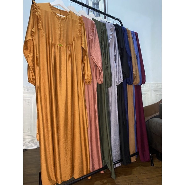 GAMIS POLO LINEN PREMIUM /gamis polo linen kekinian