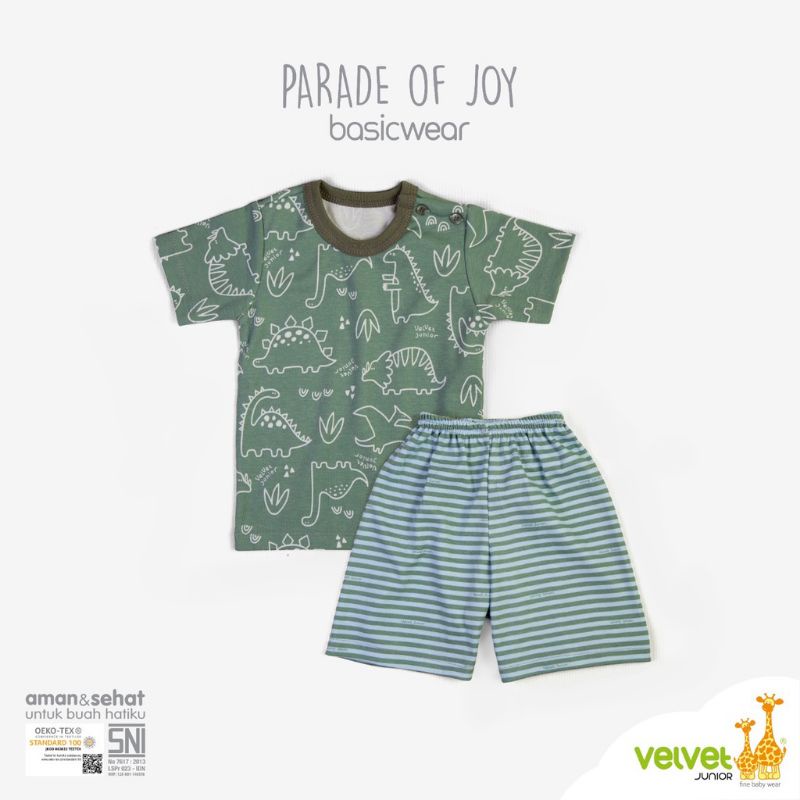 Velvet Junior Parade Of Joy Oblong / Kancing Bahu Pendek - Pendek