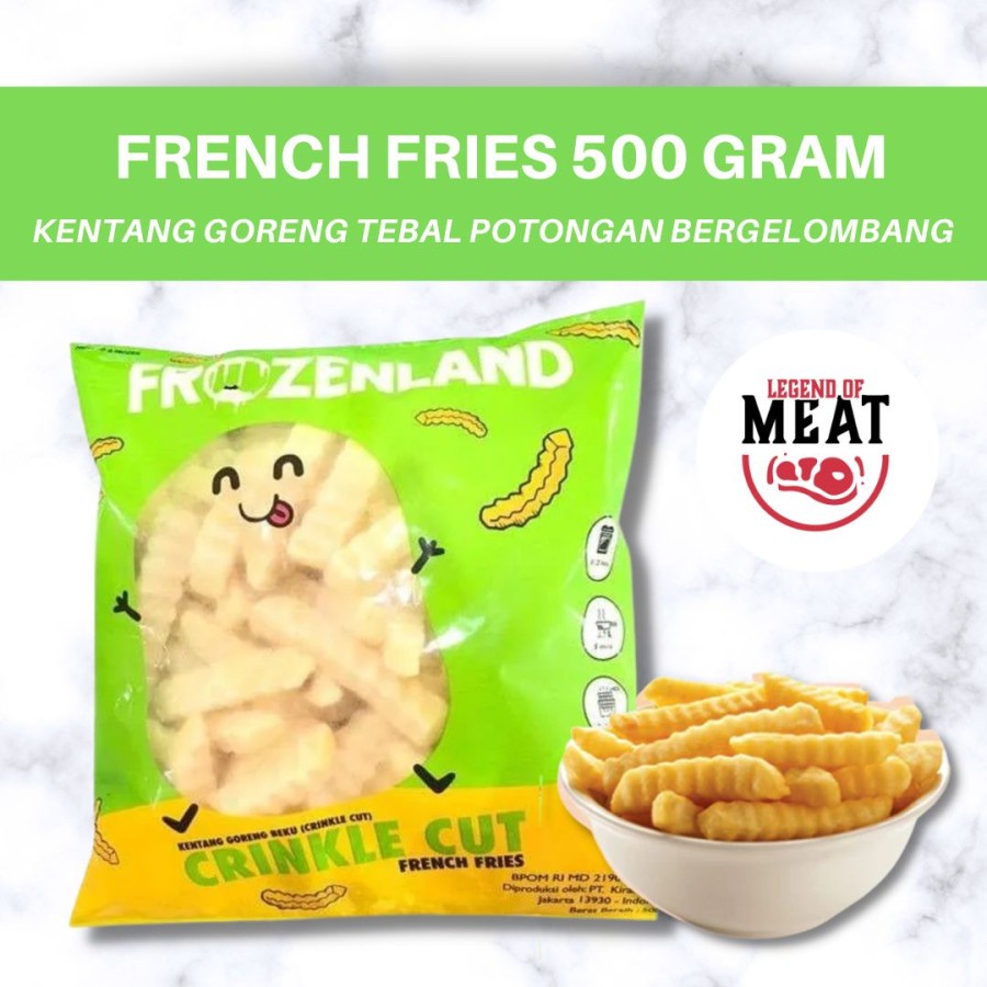 

Kentang Goreng/French Fries FROZENLAND Crinkle Cut - 500 Gram