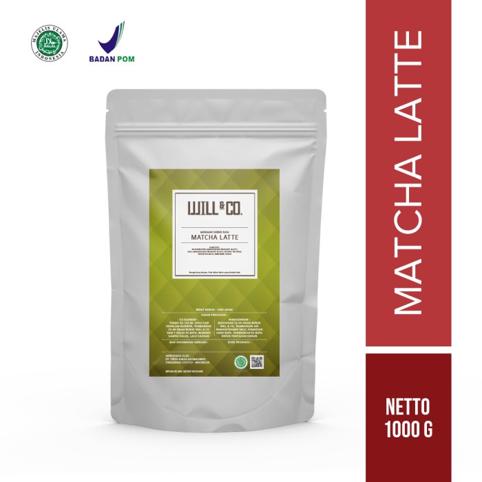 

WILL&CO PREMIUM POWDER RASA MATCHA LATTE 1KG