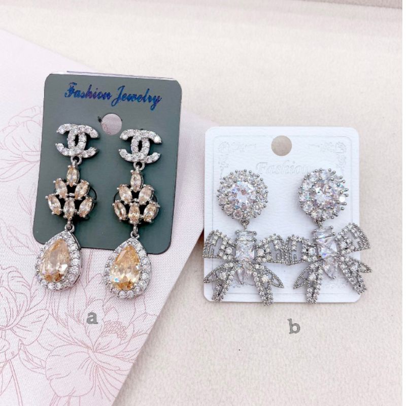 Anting Silver925 Premium platgold anti karat anti alergi Giwang premium Quality mata halus