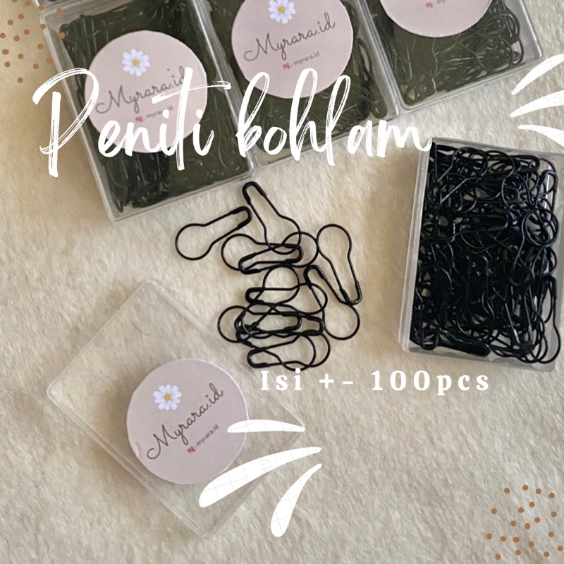 JARUM PENTUL PENITI BOHLAM HIJAB PIN HIJAB ISI 100 PCS