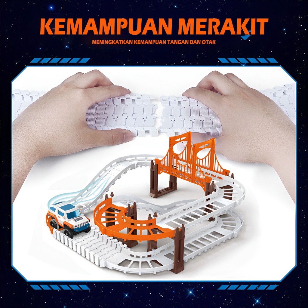 Mainan Track Mobil Model Luar Angkasa | Outer Space Track | Mainan Anak Laki Laki 3-4-5-6-7 Tahun Mobil Mobilan