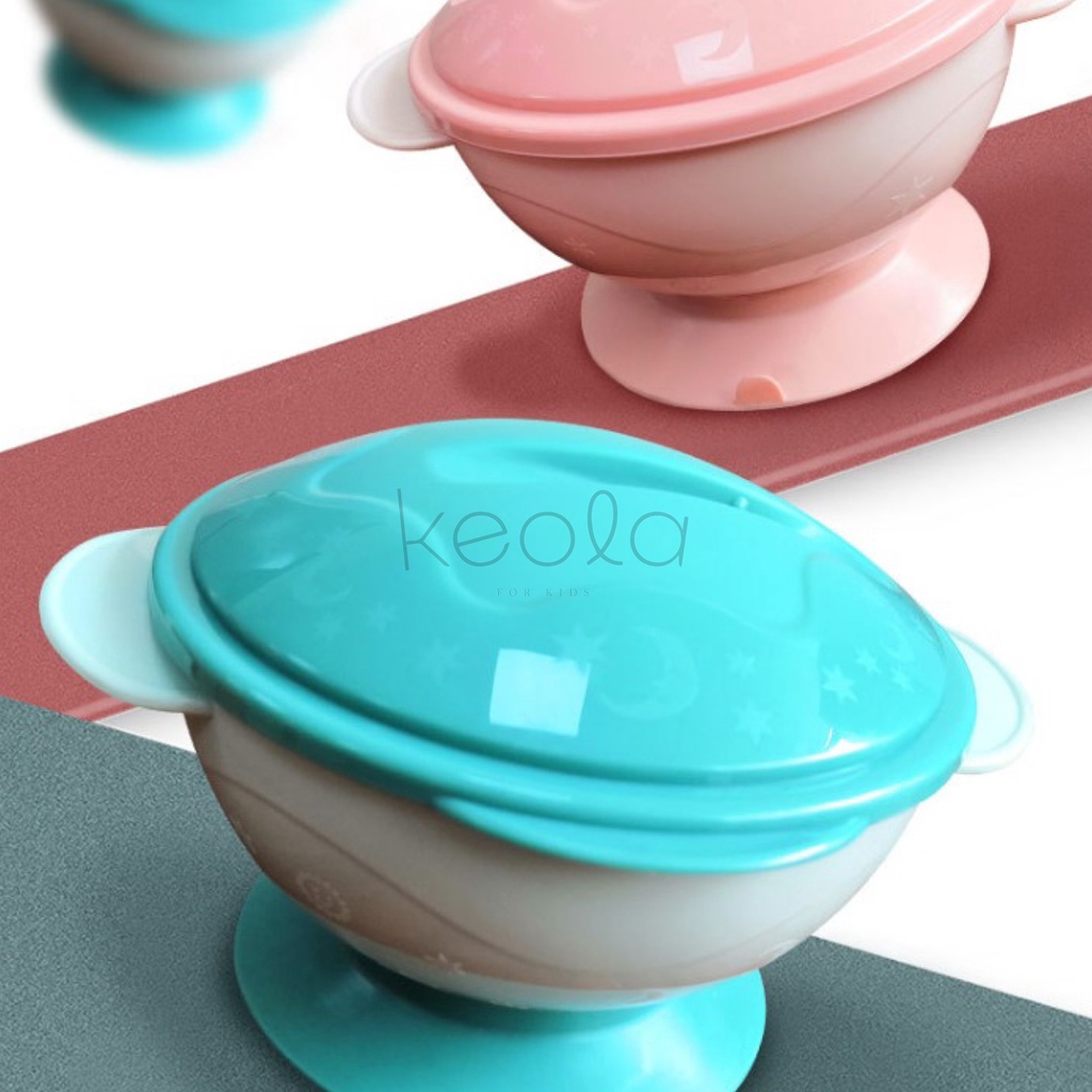 T24 - Keola Set Mangkok Suction Mpasi Anak Bayi | Suction Bowl Anak | Mangkok Anti Slip