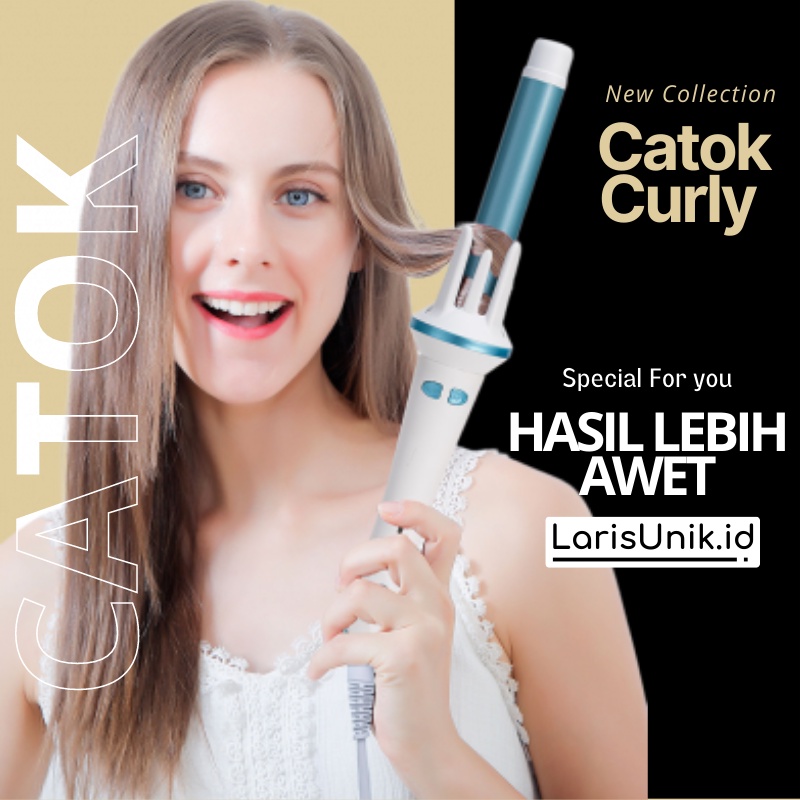 Alat Catokan Cetokan Curly Rambut Roll Gulung Keramik Putih Catok Catoka Catokkan Carokan Catokam Cantokan Pengeriting Pengriting Pengkriting Curly Kerli Keriting Kriting Perlengkapan Salon Rambut Otomatis Terbaru Ori Bagus Keramik Ion