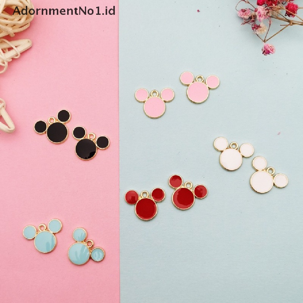 [AdornmentNo1] Mickey series DIY drip oil Perhiasan Aksesoris K gold headwear earrings [ID]