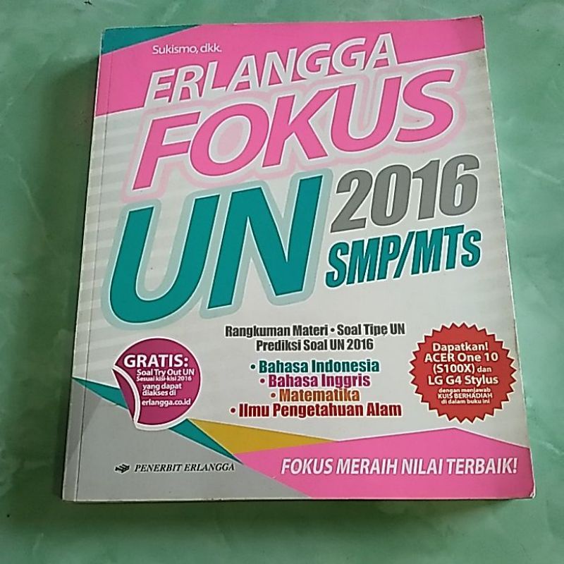 ERLANGGA FOKUS UN  SMP-MTS TAHUN 2016