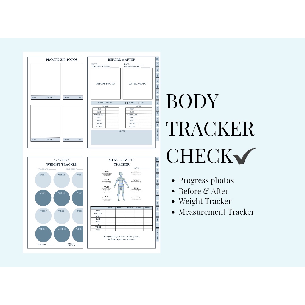 Digital Planner - Undated Fitness Planner