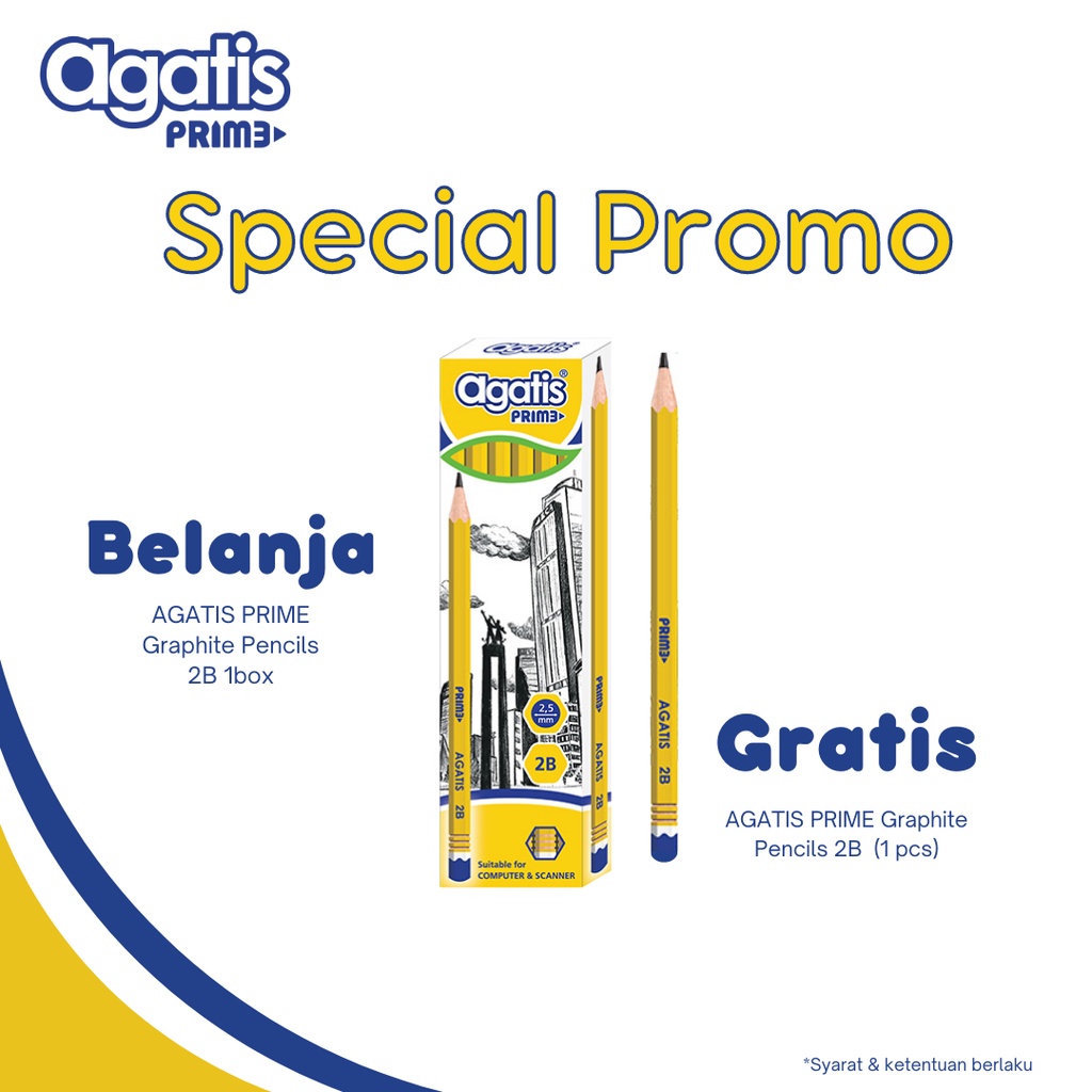 

pensil Agatis Prime 2B 1 Lusin