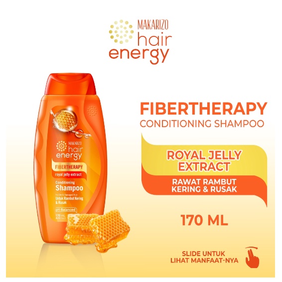 Jual Makarizo Hair Energy Fibertherapy Conditioning Shampoo Royal Jelly 170 Ml Shampo Sampo 