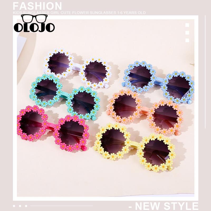 【NG】Kacamata Hitam Daisy Anak Perempuan Lovely Flower Sunglasses Touring Seaside Sunglasses