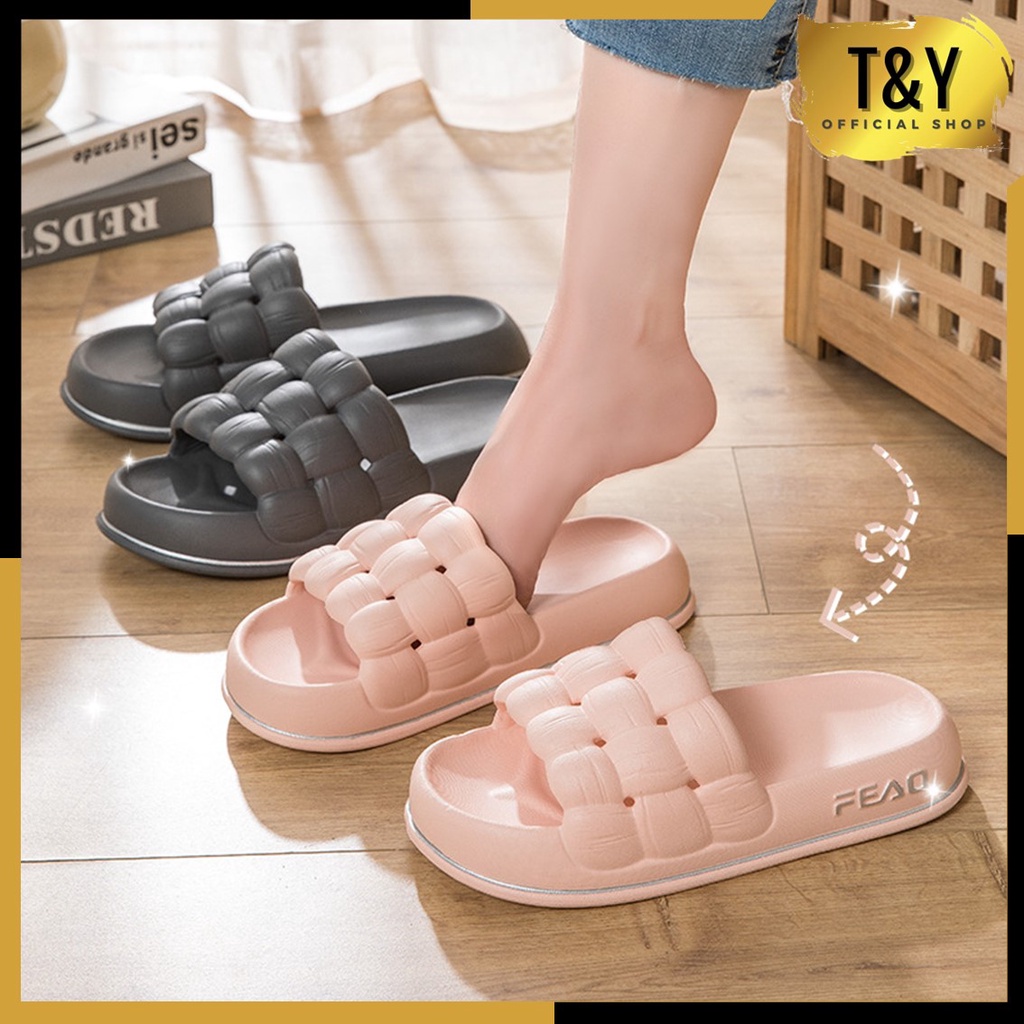 T&amp;Y Sendal Rumahan Bahan Karet Tebal Empuk 6696 Sandal Wanita Jelly Sendal Peva Home Slipper Anti Slip Wanita Gaya Korea Murah Import