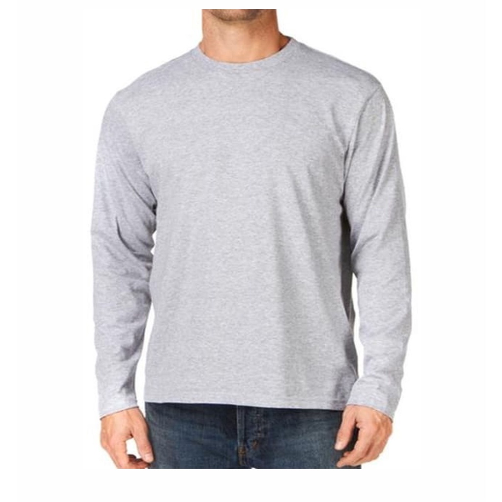 KAOS LENGAN PANJANG PRIA WANITA COTTON PREMIUM ROUND NECK REGULER FIT - KAOS POLOS PRIA LONGSLEEVE - Kaosindo